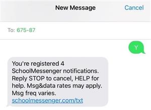 text message sign uo